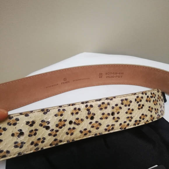 NEW Authentic Fendi Python Leather Belt (RARE) - Picture 6 of 10